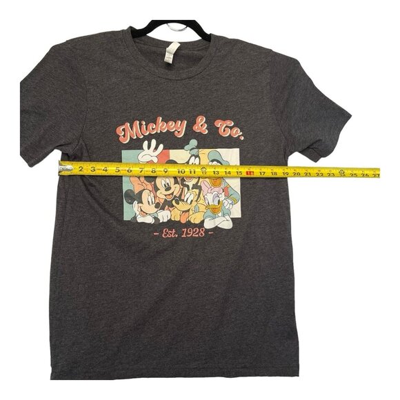 Disney Mickey Mouse & Friends Unisex Blac Crew Neck T-Shirt Size Lg Cotton Blend - Picture 4 of 7